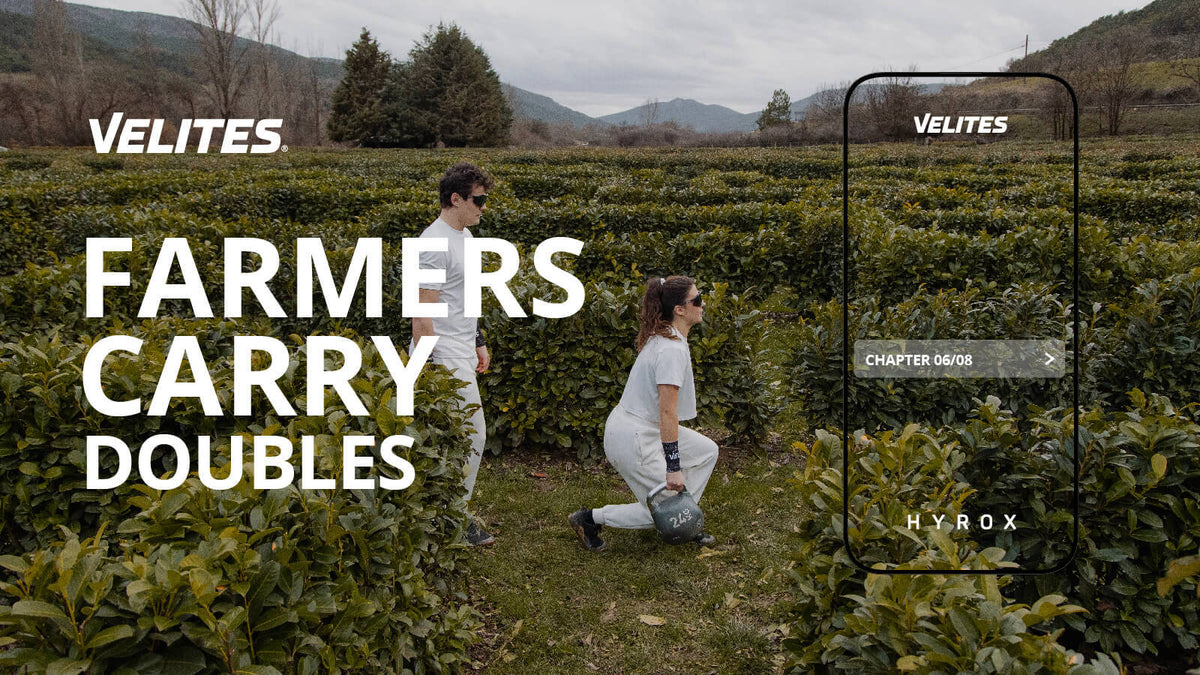 Stratégie d'équipe Farmers Carry en doubles HYROX par Velites