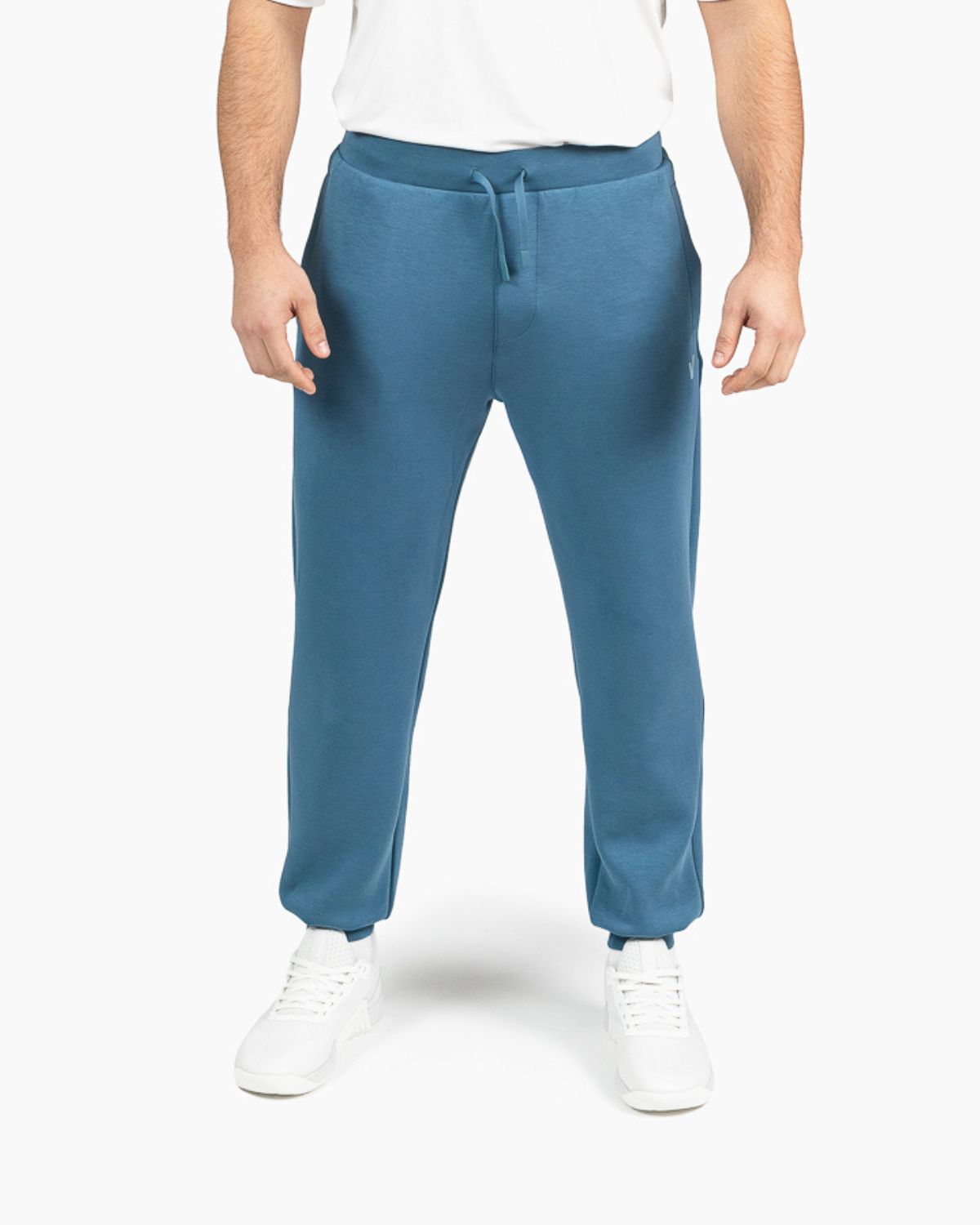 Holo Velites unisex sweetpants front color_Denim Blue