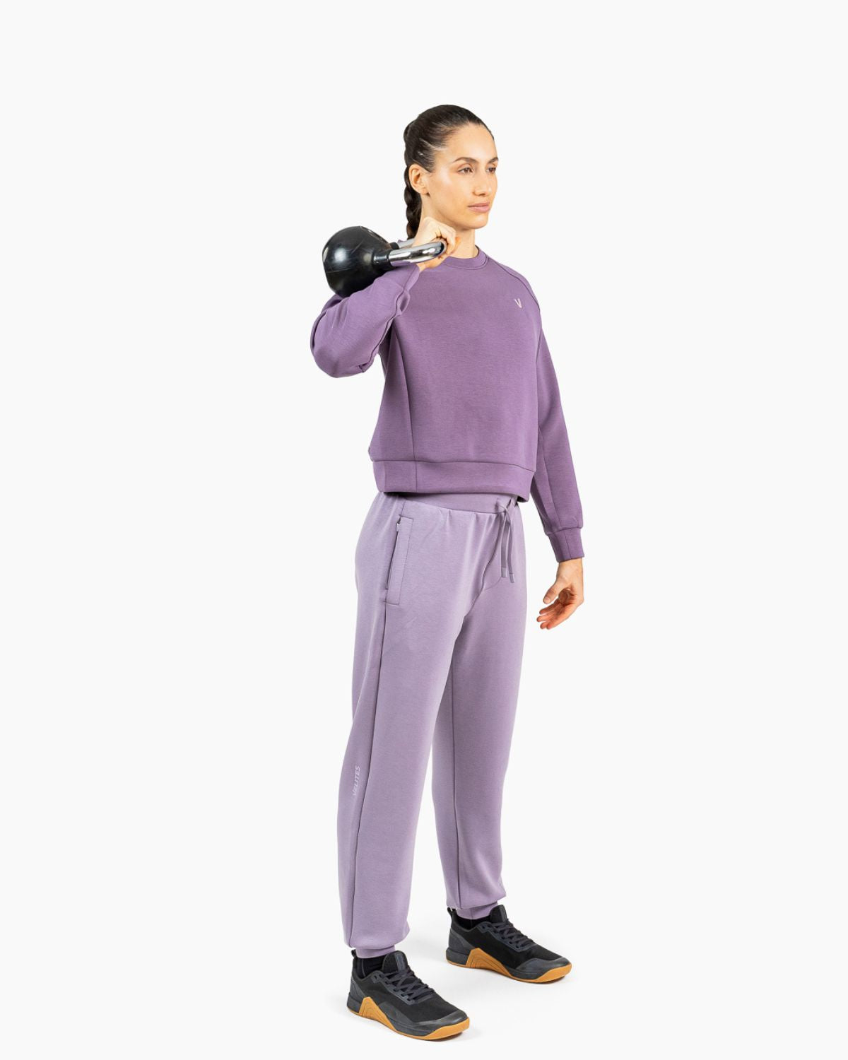 Felpa corta da donna senza cappuccio Holo Velites in azione color_Tupal