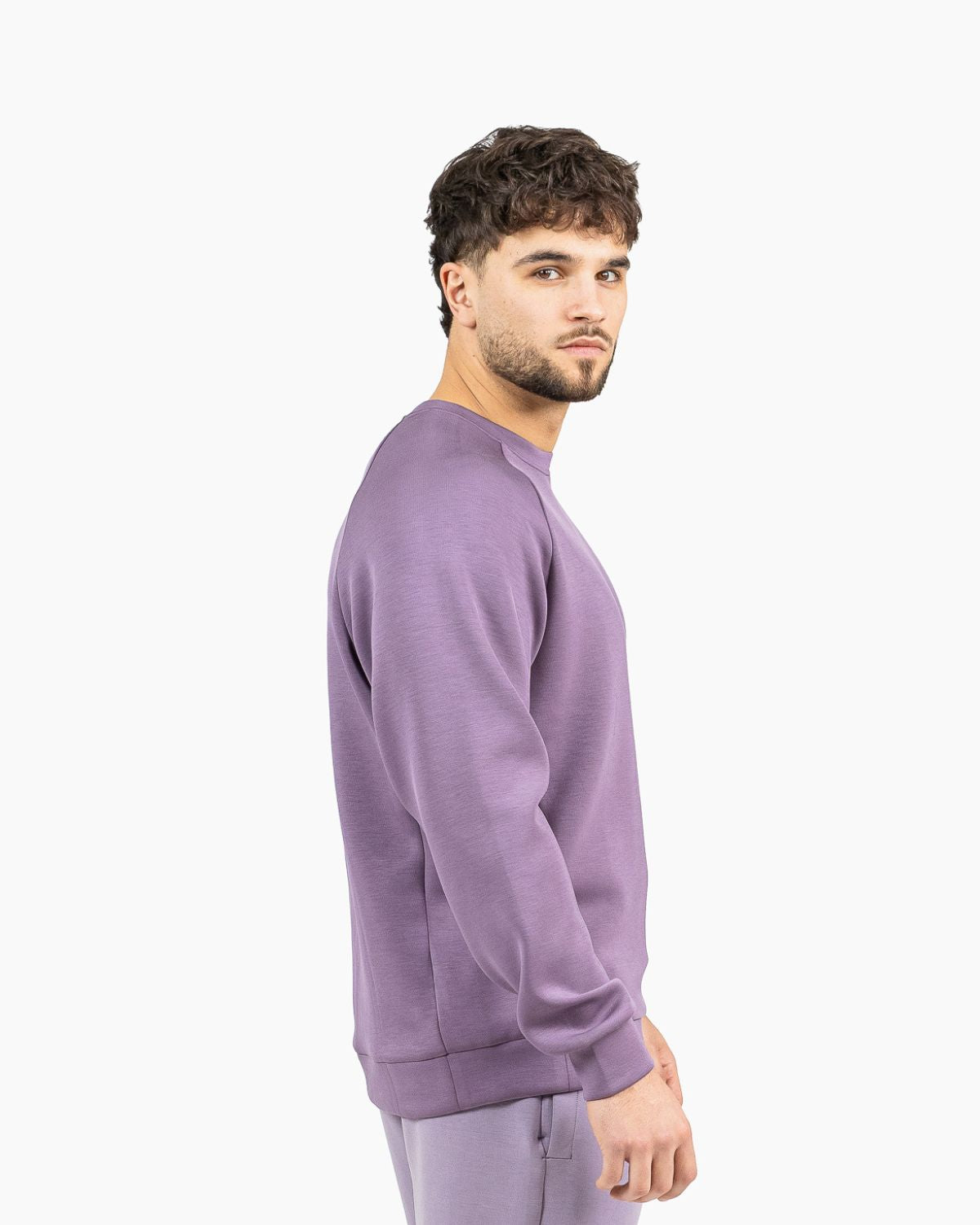 Men's crewneck sweatshirt Holo Velites side view color_Tupal