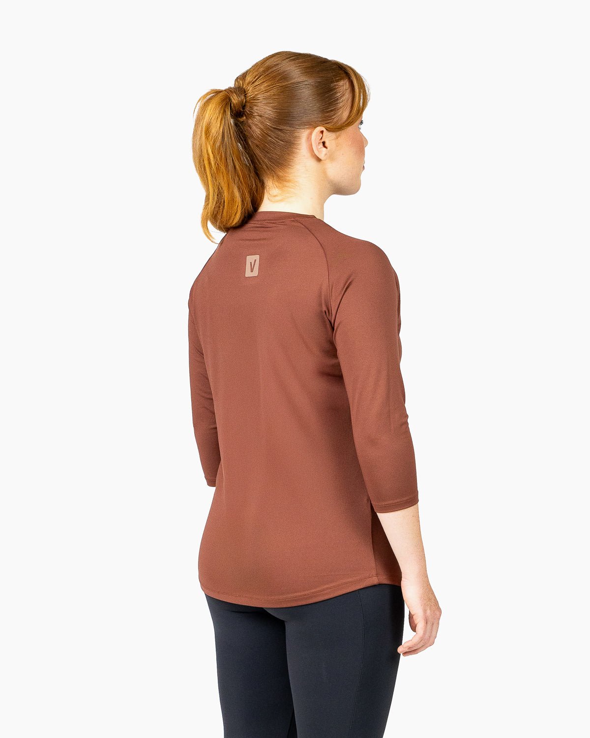 Velites Holo 3/4 Sleeve Tee laterale posteriore colore_chestnut