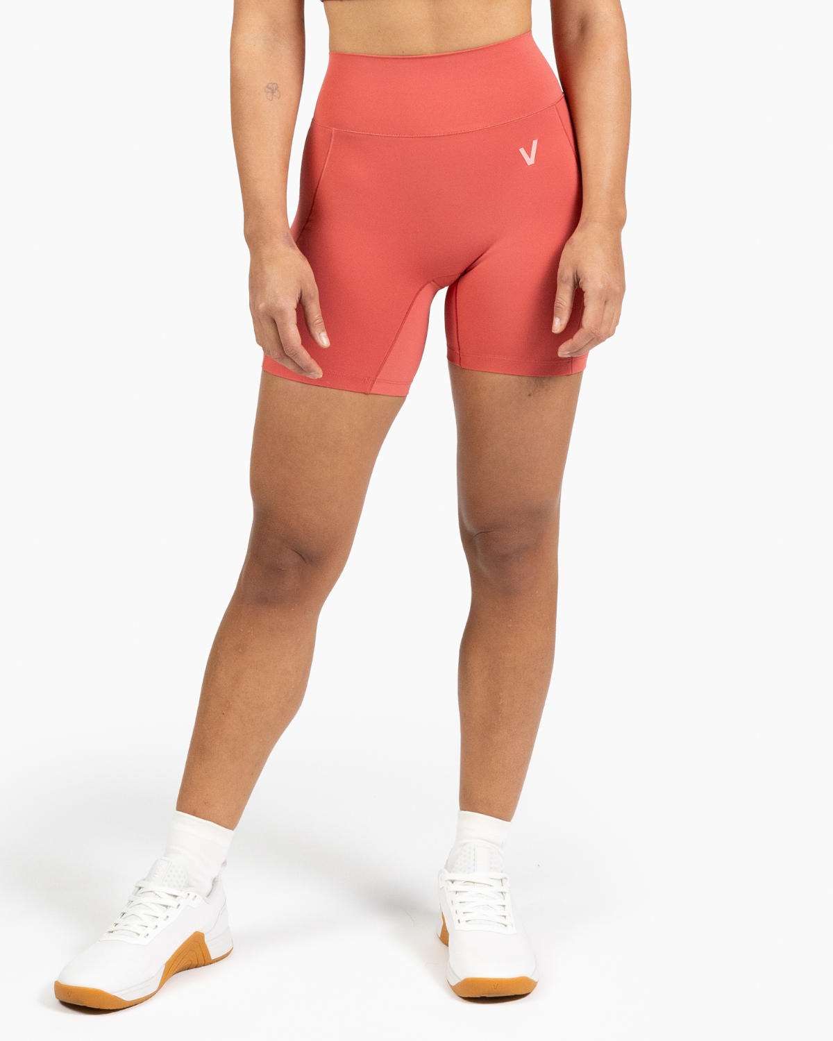 Women's Holo Mid-Length Leggings Velites front color_Raspberry