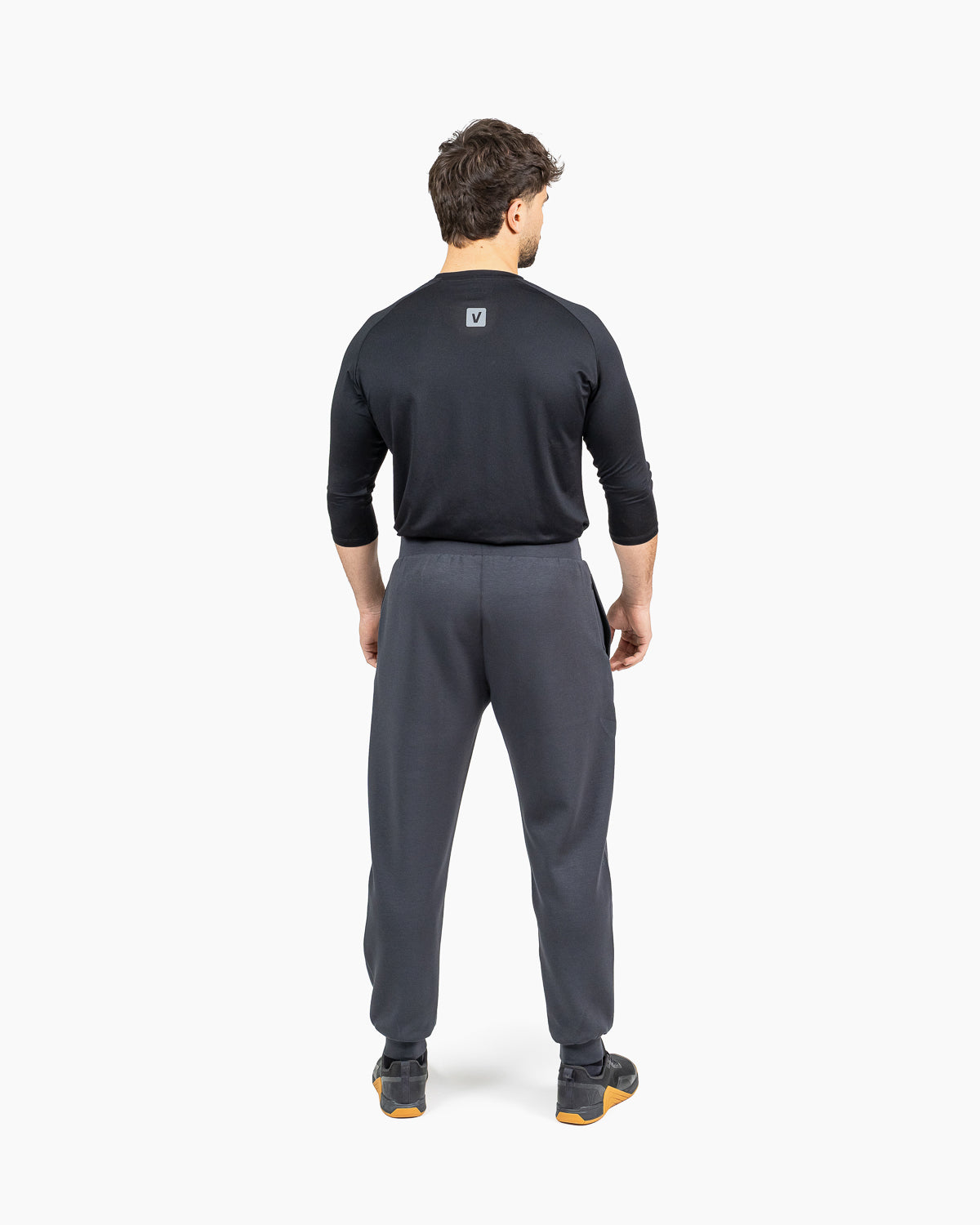Holo Velites unisex sweetpants man back color_Black