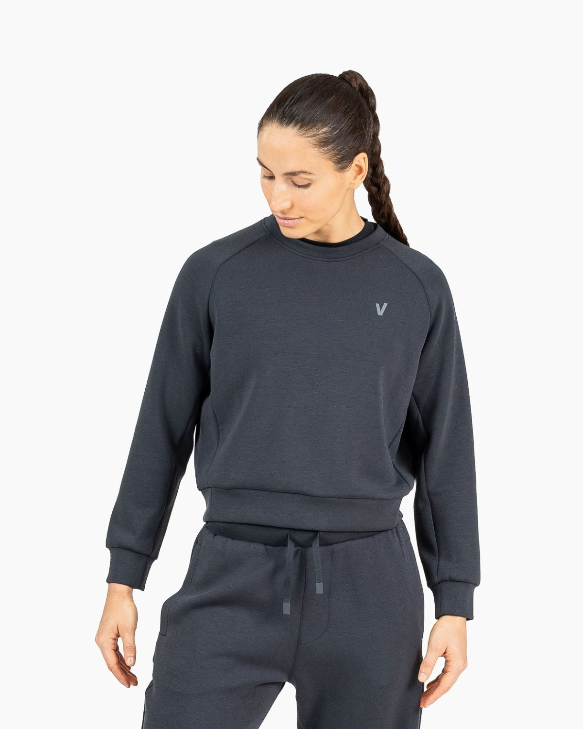 Felpa corta da donna senza cappuccio Holo Velites color_Black