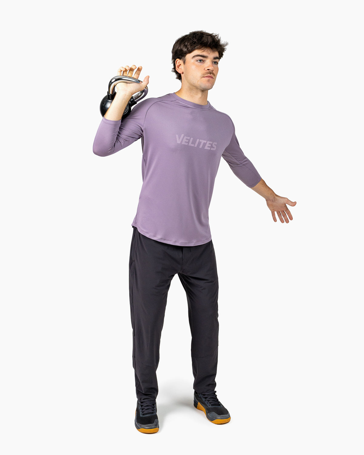 Velites Holo 3/4 Sleeve Tee in azione colore_Ash