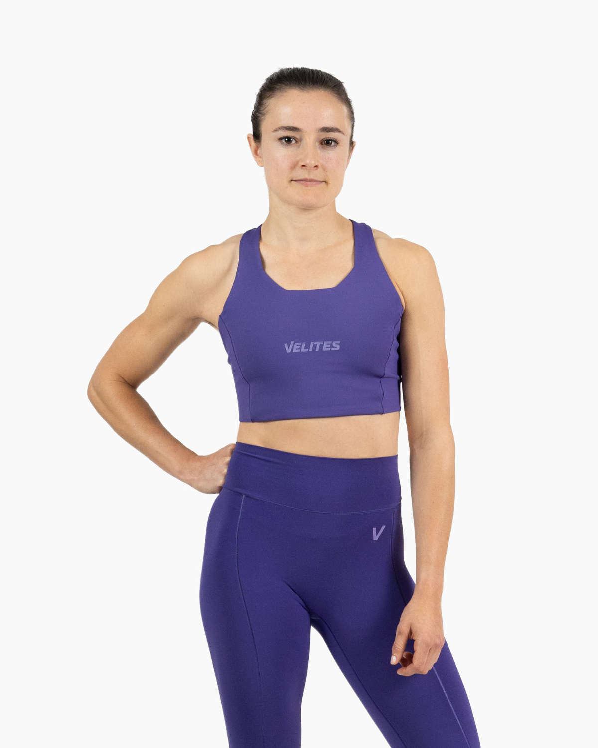 High neck bra Holo Velites front color_witchy purple
