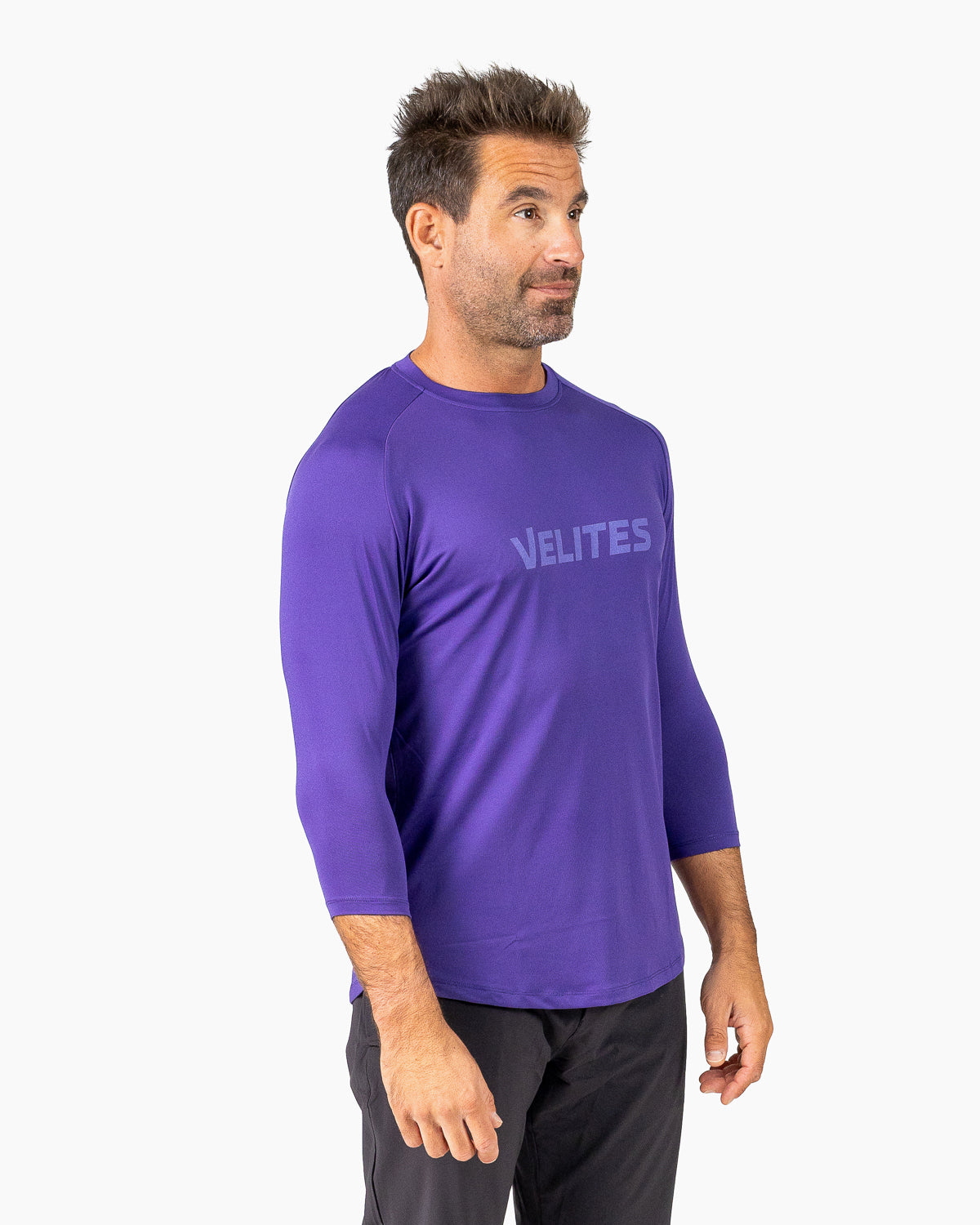 Velites Holo 3/4 Sleeve Tee colore_witchy purple