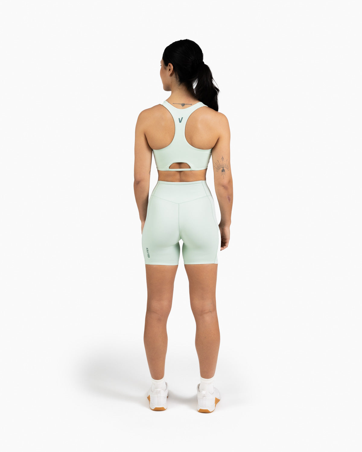 Women's Holo Mid-Length Leggings Velites back color_Mojito