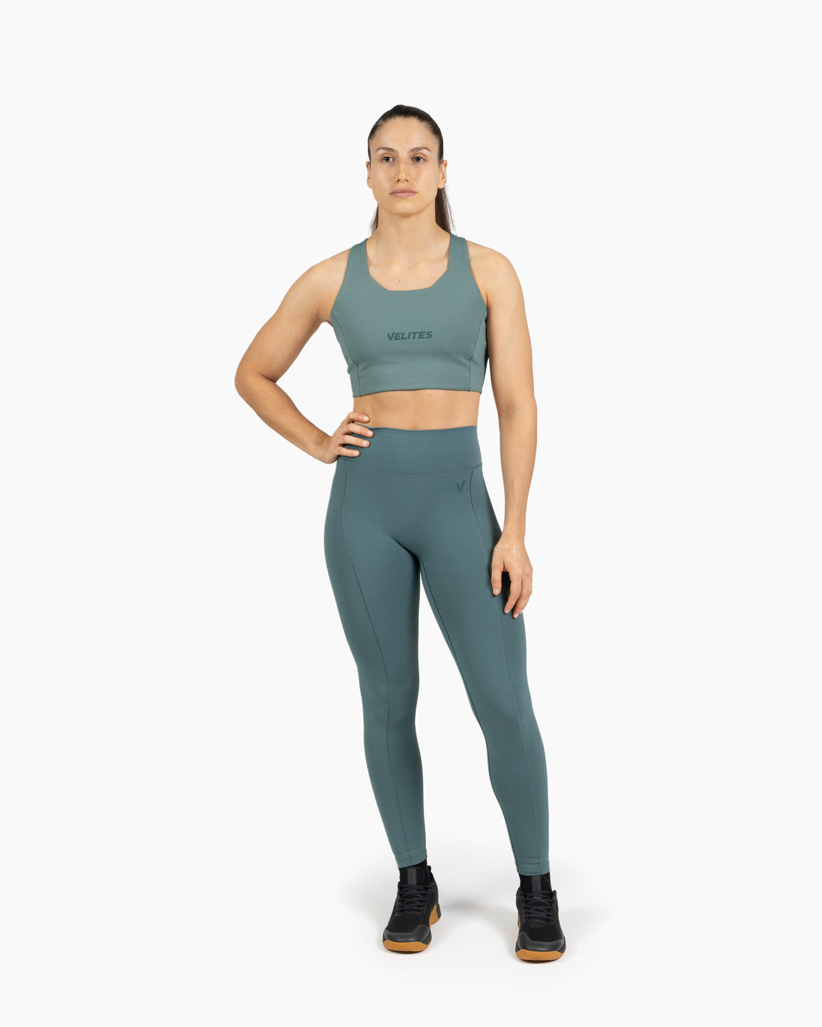 Velites Holo women's long legging color_Pine green