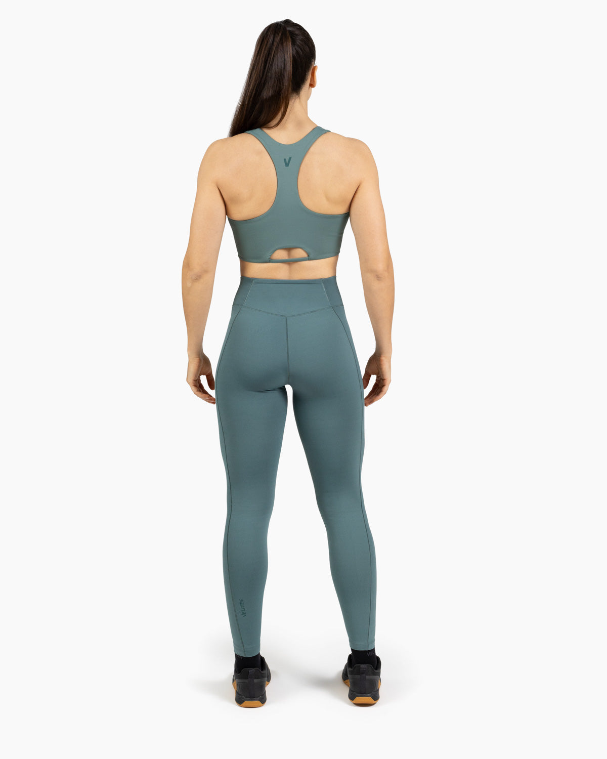 Velites Holo women's long legging back color_Pine green