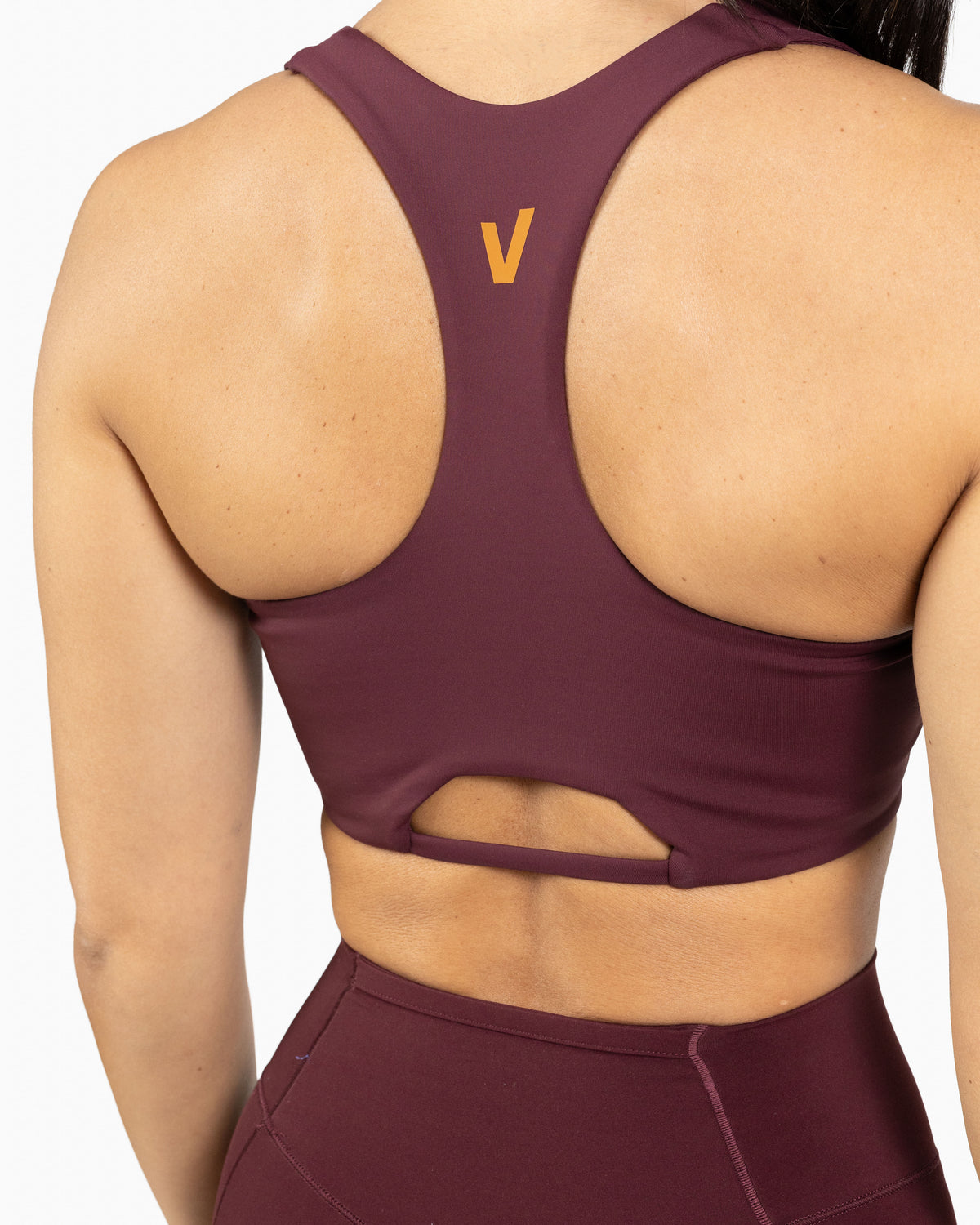 Low neck bra Holo Velites back color_Pomegranate