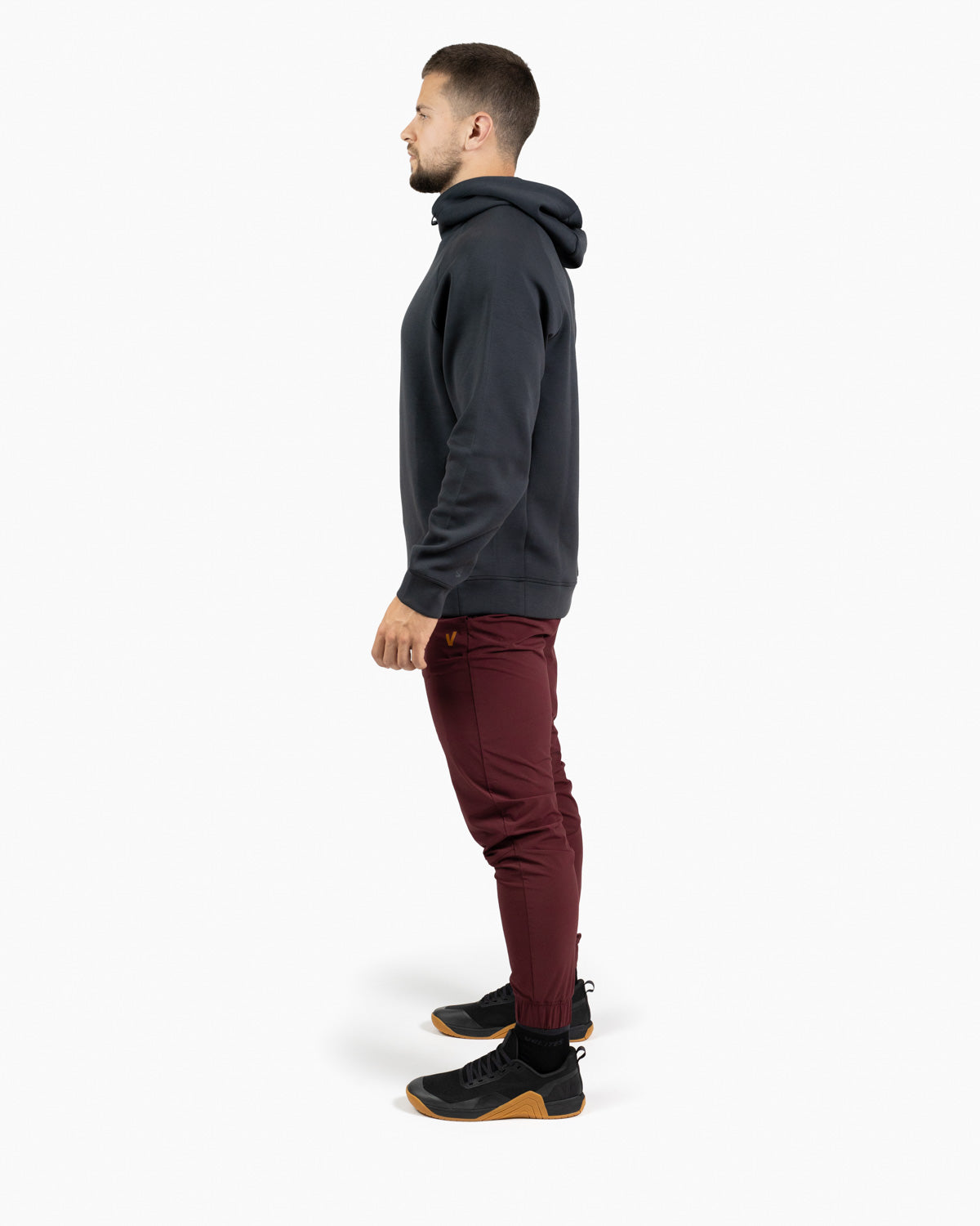 Holo men's hooded sweatshirt Velites side color_Black