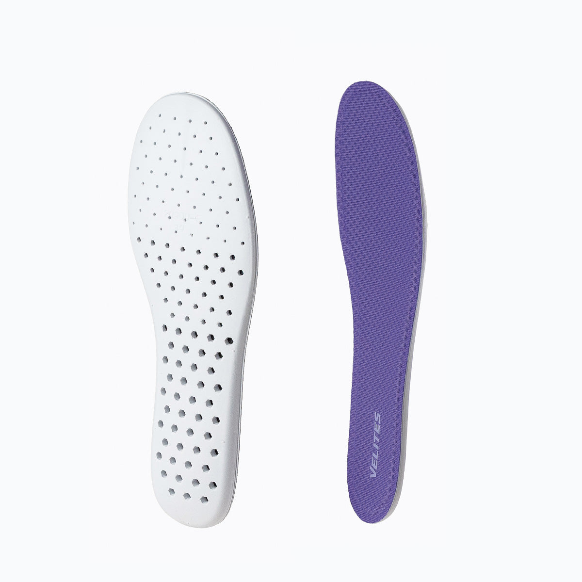 Pair of Velites interchangeable insoles for minimalist shoes with breathable perforated design