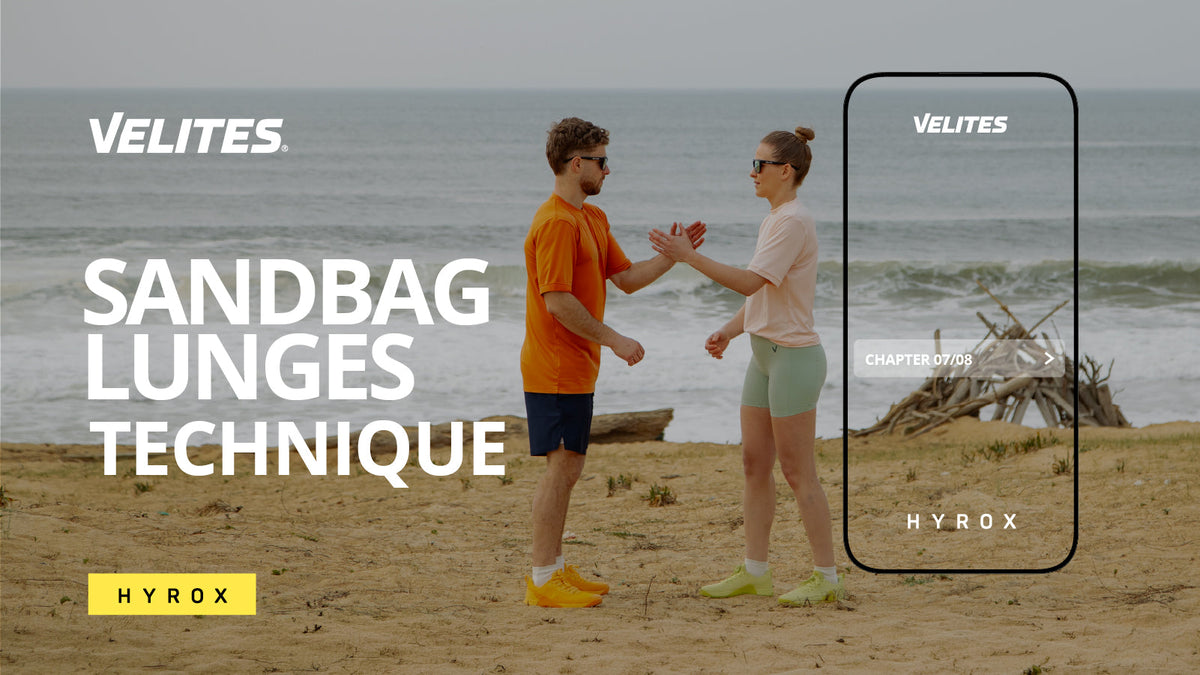 Sandbag Lunges Technik HYROX-Kurs von Velites