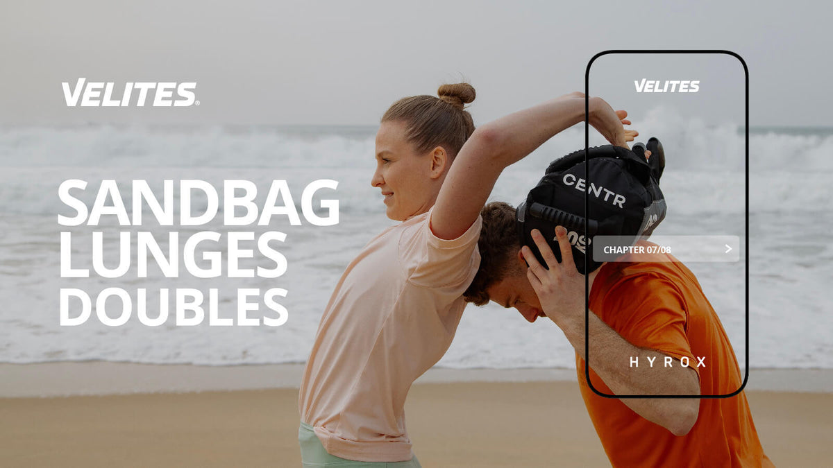 Sandbag Lunges im Doubles Technik-Kurs HYROX von Velites