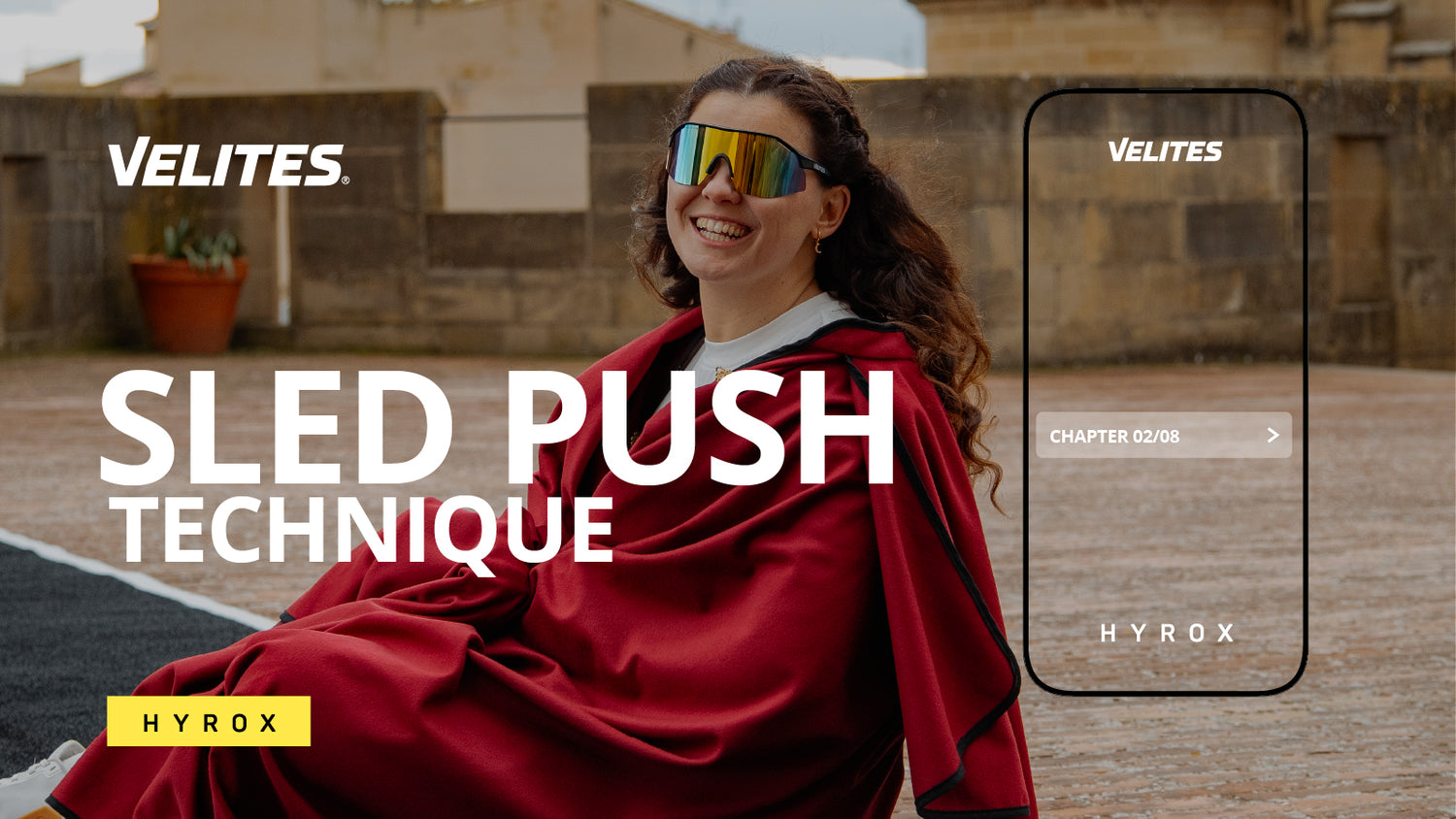 Complete Sled Push guide for competing in HYROX course created by Velites