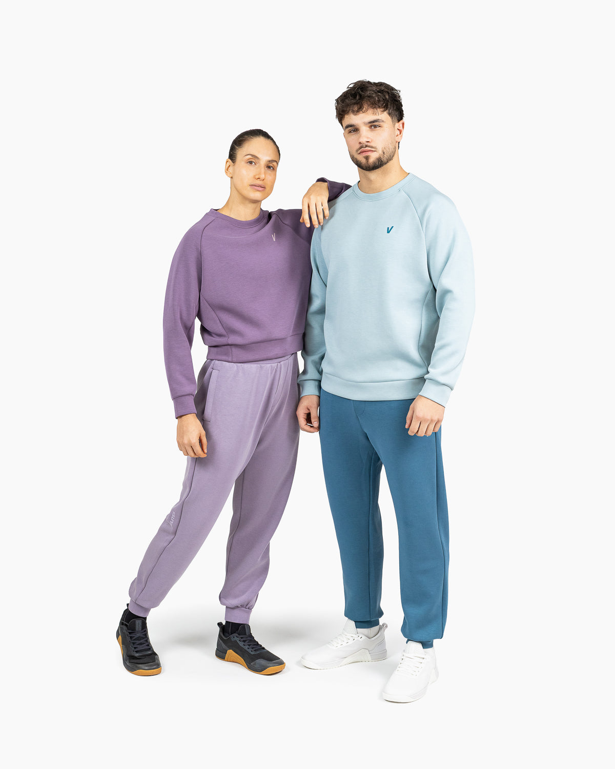 Holo Velites unisex sweetpants couple color_Ash