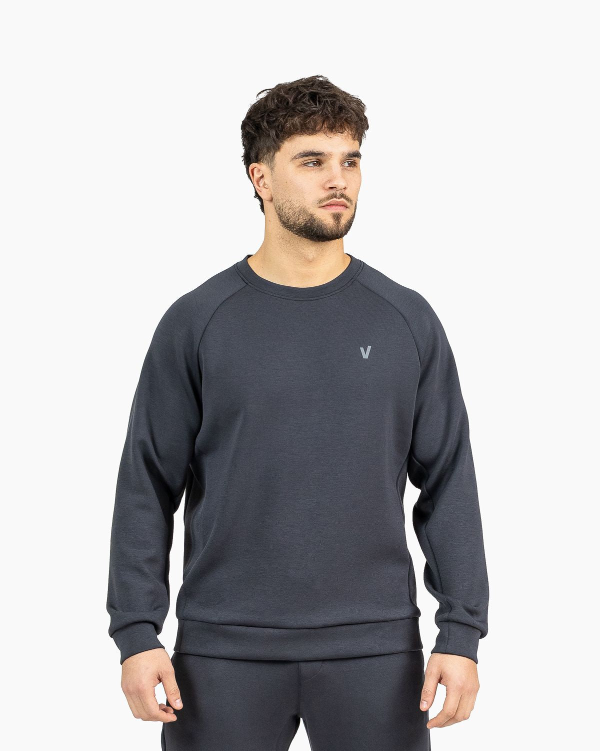Men's crewneck sweatshirt Holo Velites front color_Black