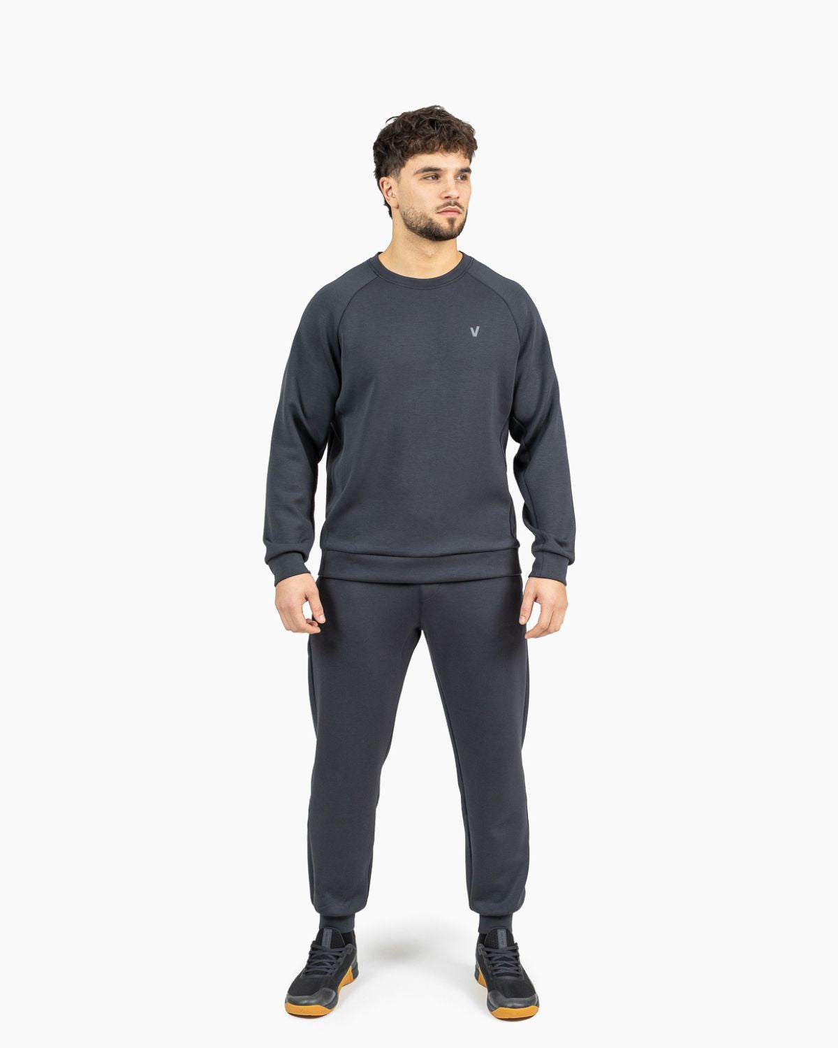 Men's crewneck sweatshirt Holo Velites full view color_Black