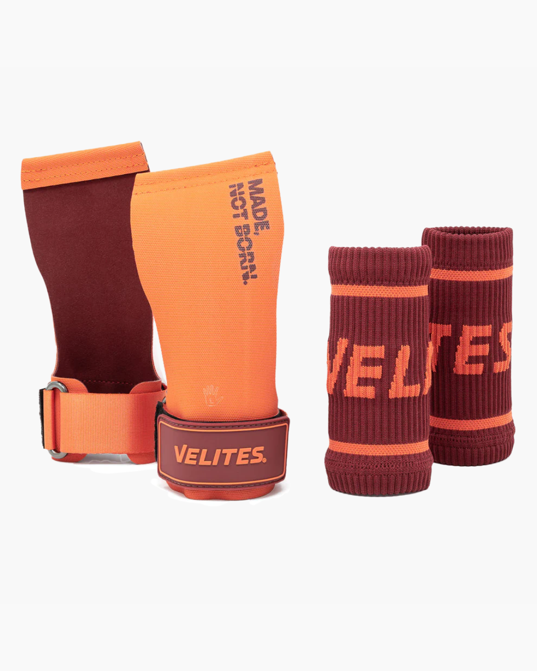 Velites All Terrain hand grips and wrist wraps orange
