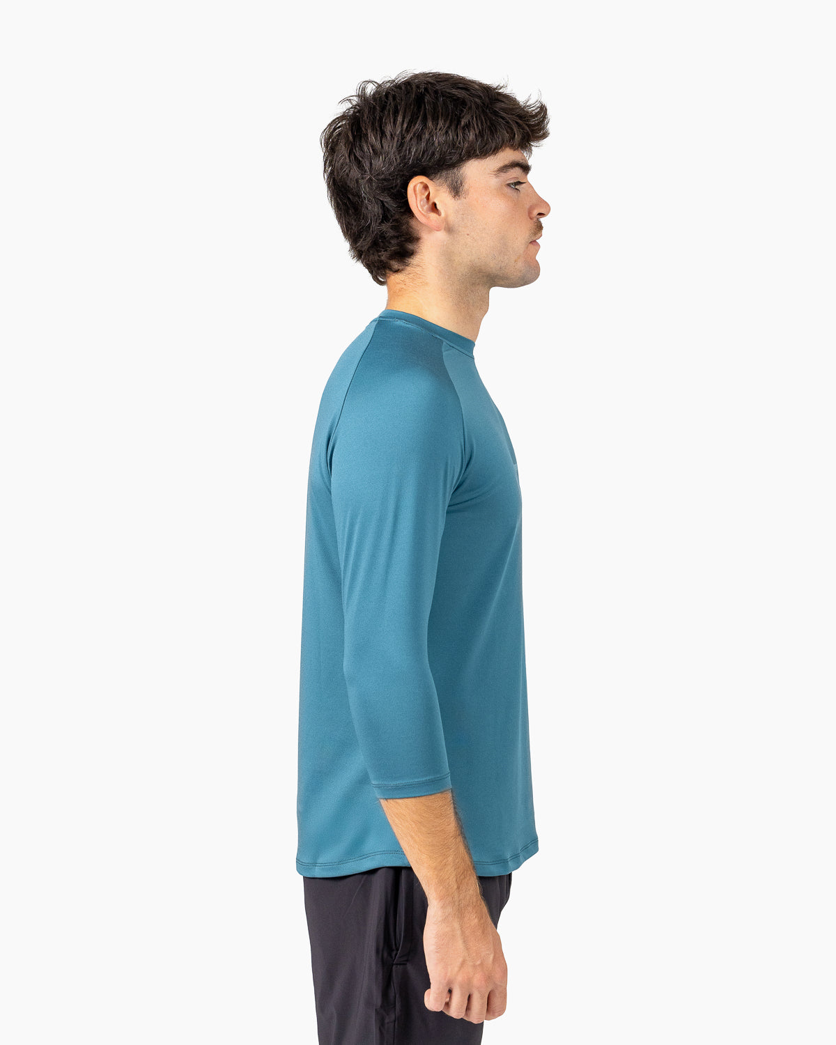 Velites Holo 3/4 Sleeve Tee laterale colore_Denim Blue