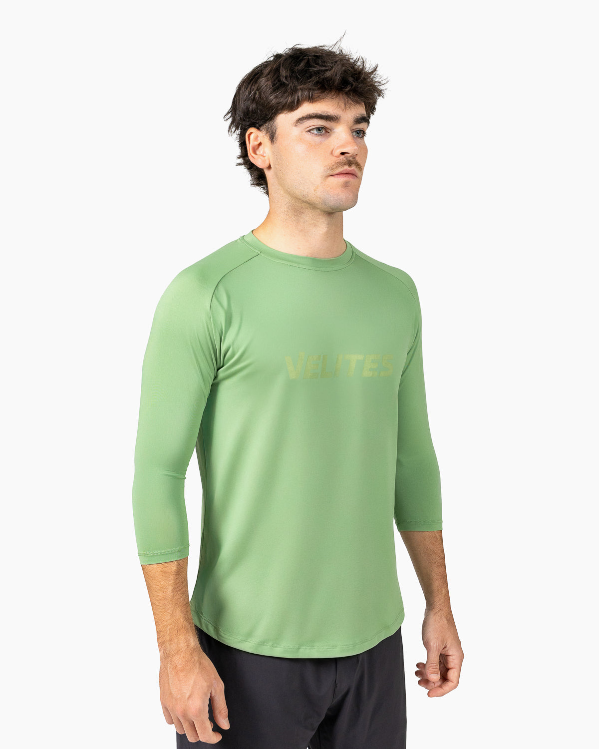 Velites Holo 3/4 Sleeve Tee colore_North Moss