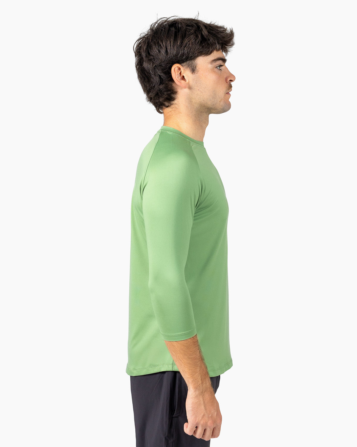 Velites Holo 3/4 Sleeve Tee laterale colore_North Moss