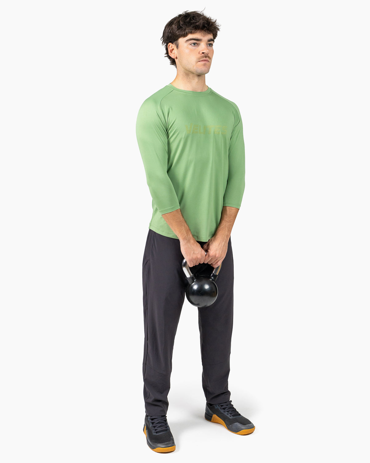 Velites Holo 3/4 Sleeve Tee in azione colore_North Moss