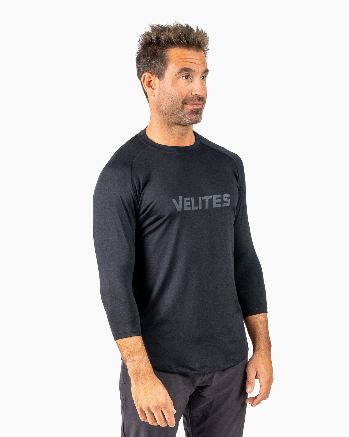 Velites Holo 3/4 Sleeve Tee color_black