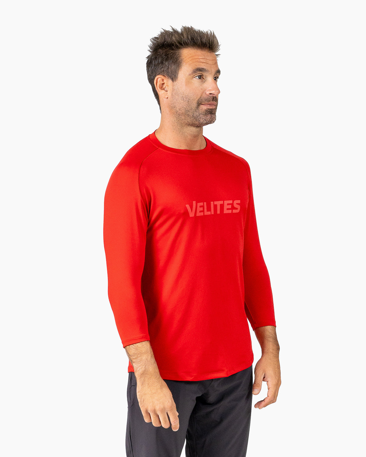 Velites Holo 3/4 Sleeve Tee color_red wine