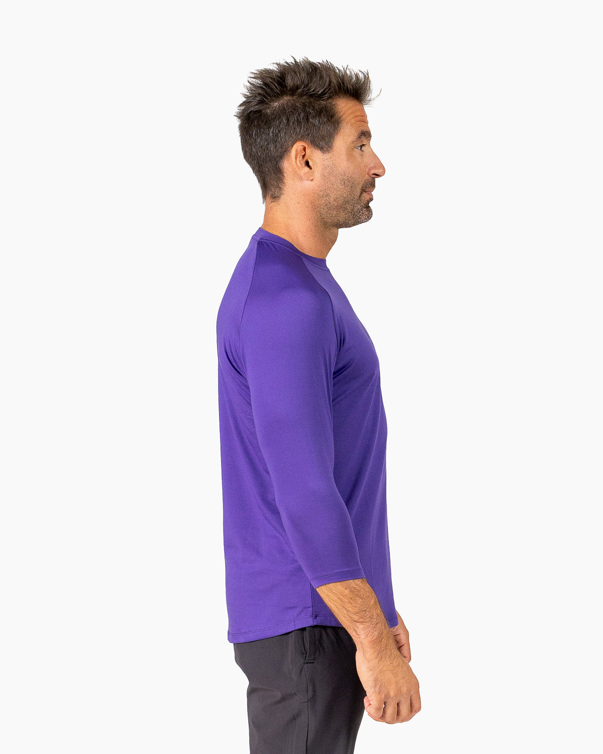 Velites Holo 3/4 Sleeve Tee laterale colore_witchy purple