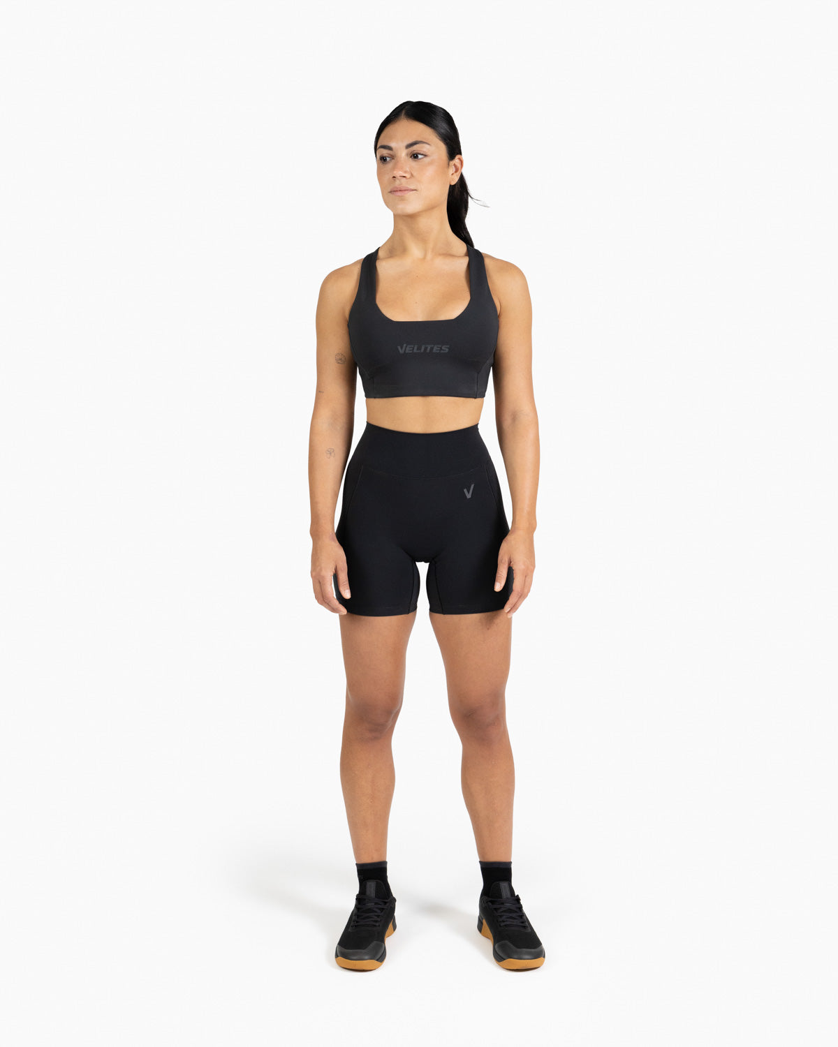 Women's Holo Mid-Length Leggings Velites exercise color_Black