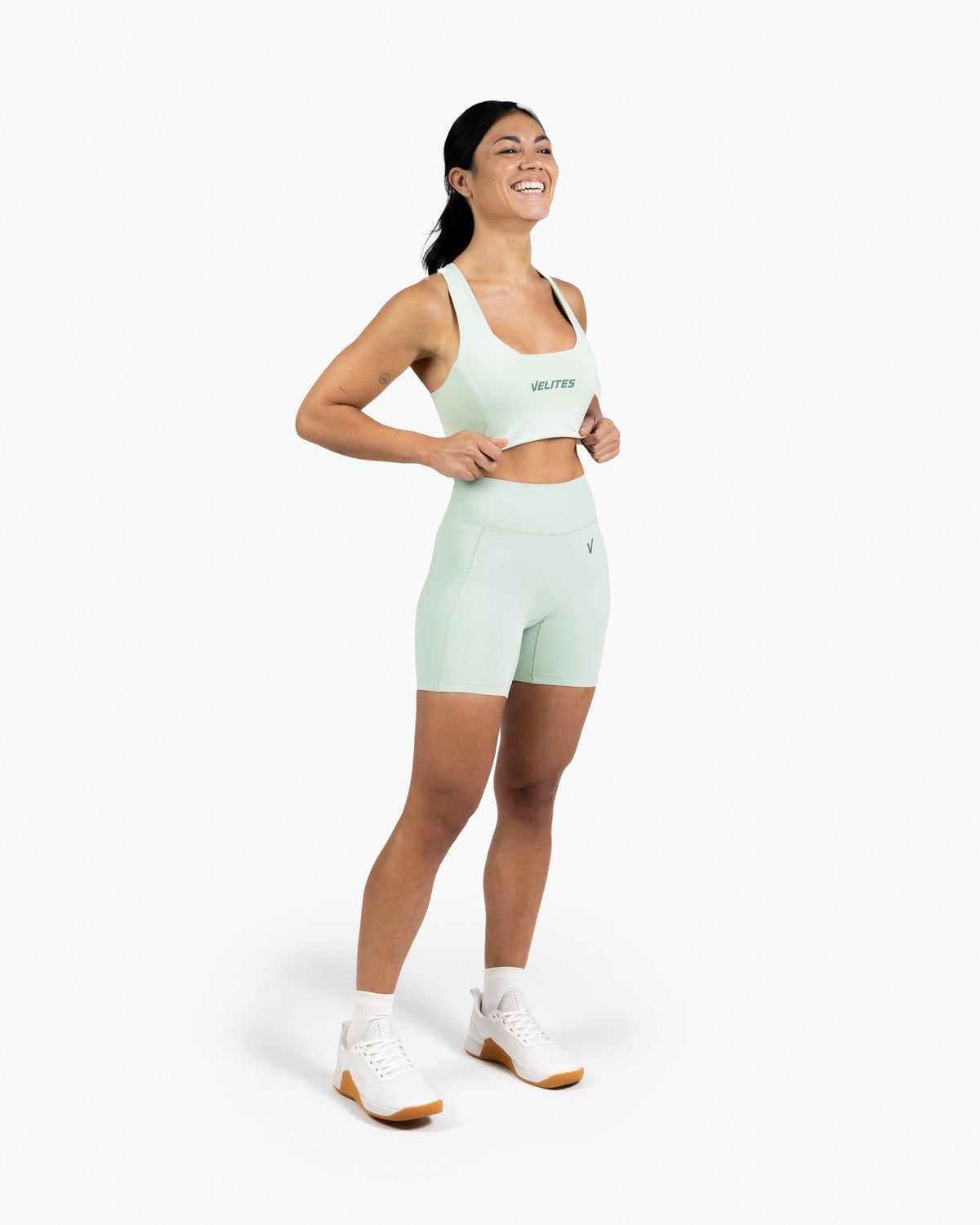 Women's Holo Mid-Length Leggings Velites three-quarter color_Mojito