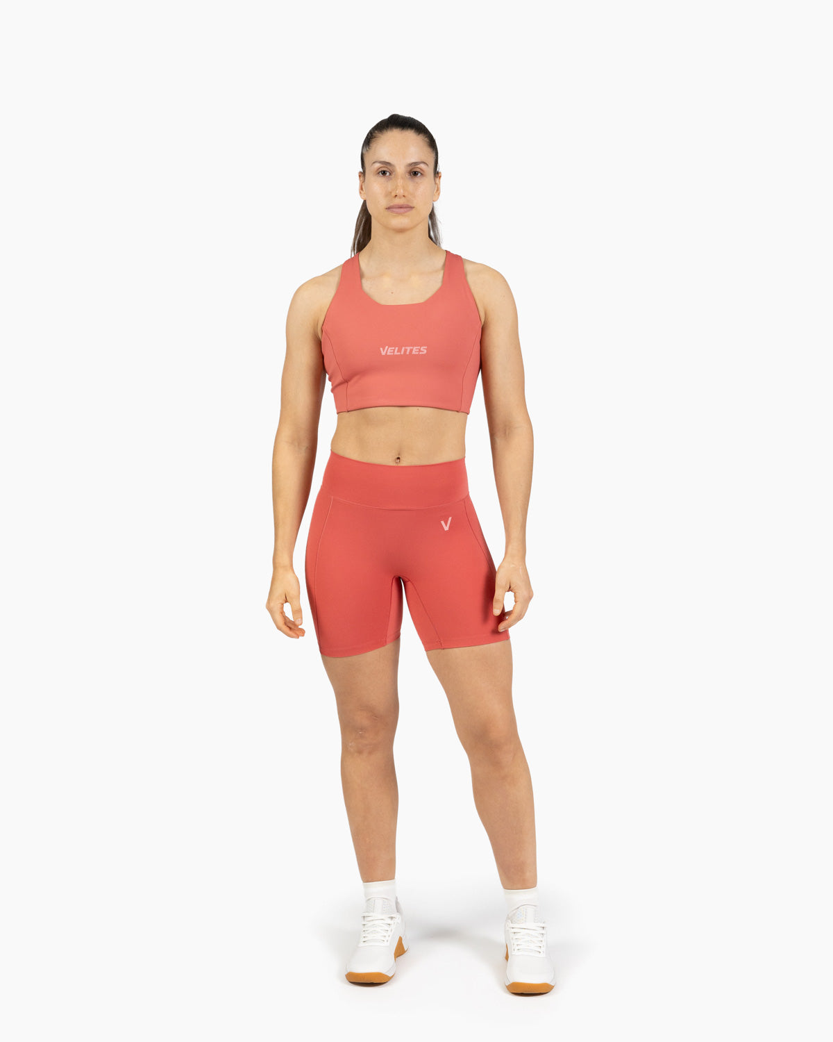 Women's Holo Mid-Length Leggings Velites color_Raspberry
