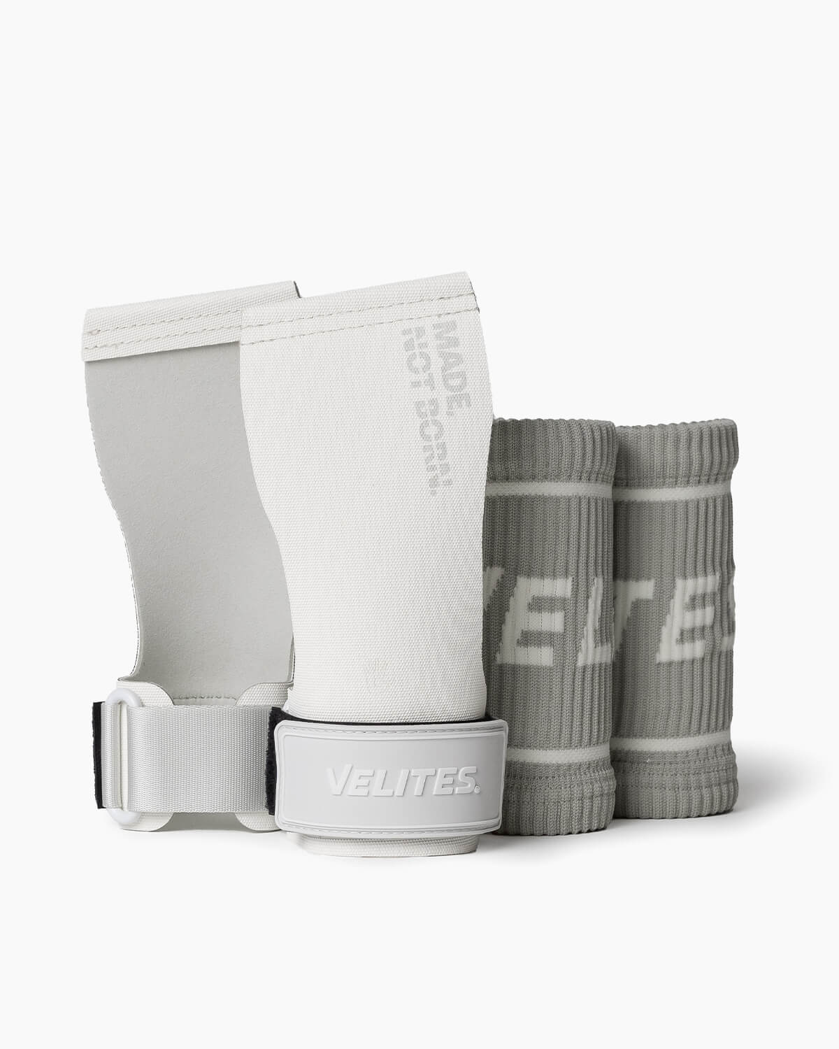 Velites All Terrain Handgrips und Handgelenkbandagen ohne Chalk weiß