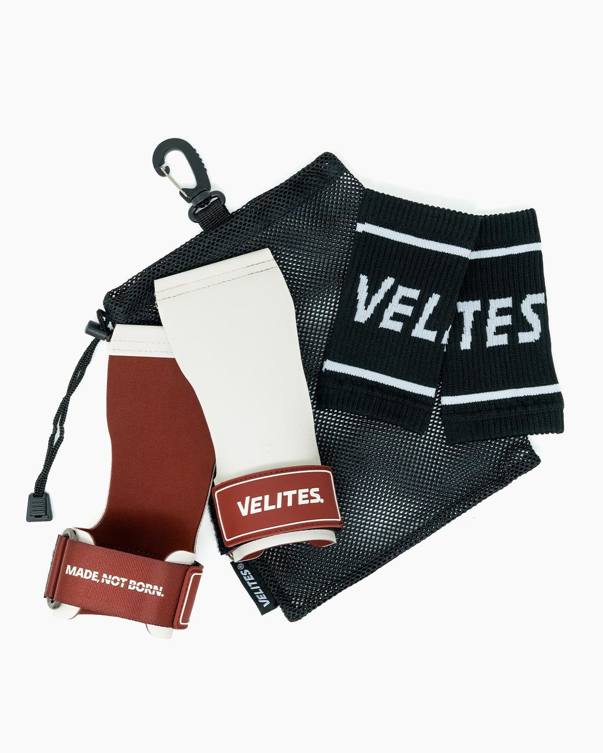 Complete pack Quad Ultra no-chalk grips brown and white