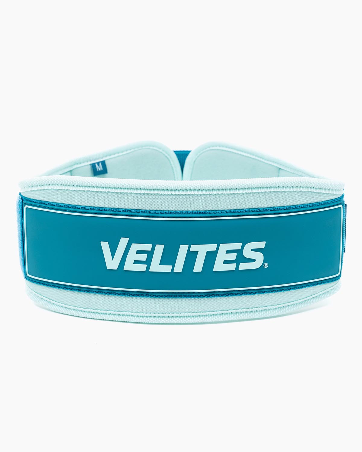 Velites weightlifting belt for CrossFit and functional training — light blue