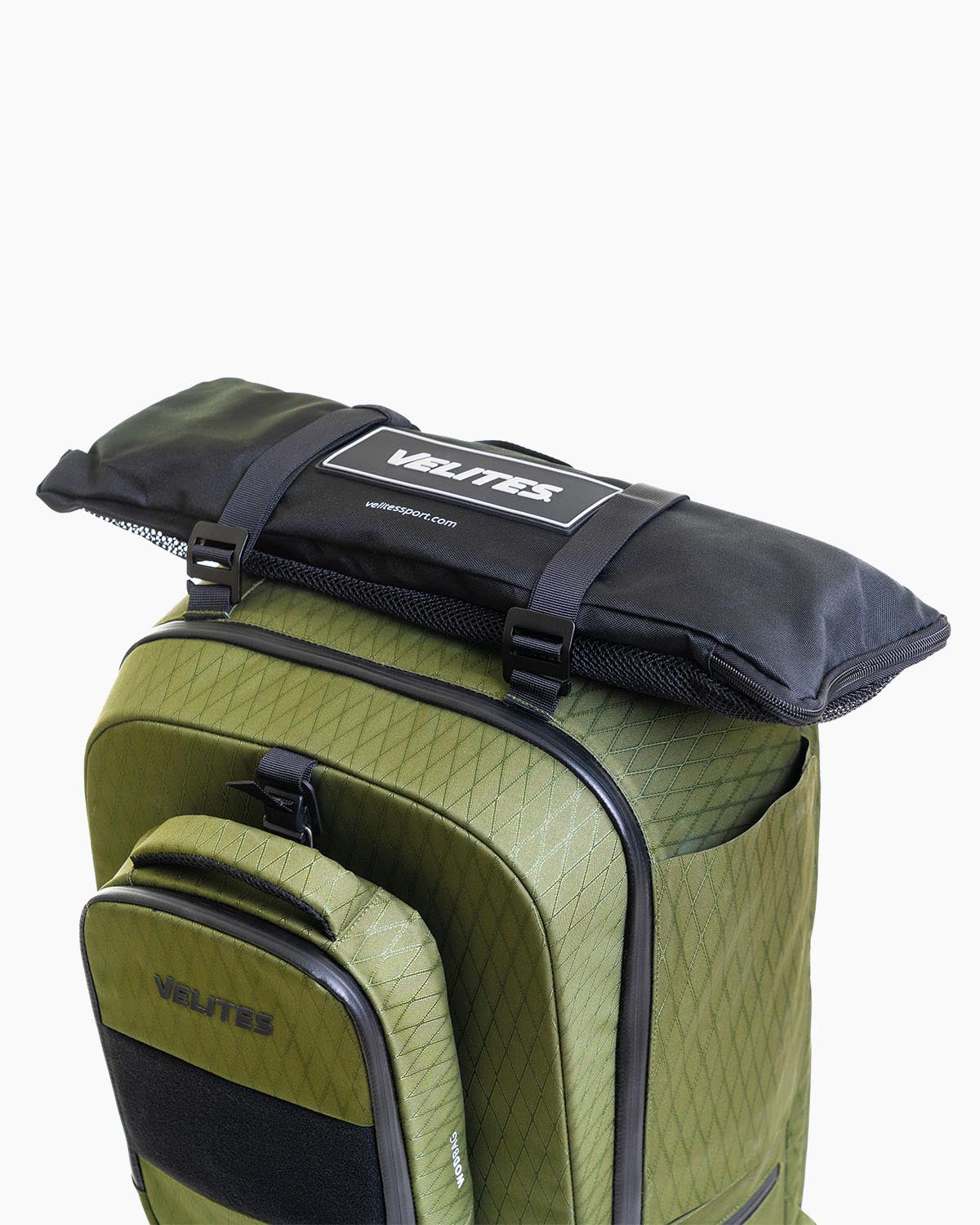 Top view of Velites Storm backpack carry bag Duradaimond Olive