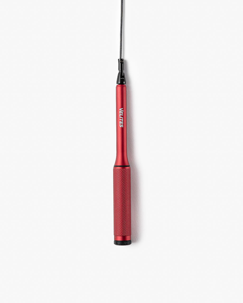 Aluminum red handles of the Velites Fire 2.0 official jump rope